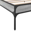 vidaXL Bed Frame Grey sonoma Engineered wood, metal, plywood Twin