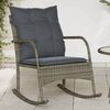 vidaXL Garden Rocking Chair Grey