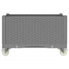 vidaXL Garden Planter Light grey Polypropylene 31.5 x 19.7 x 21.3 in