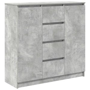 vidaXL Sideboard Concrete grey Engineered wood Medium Sideboard