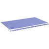 vidaXL Replacement Awning Fabric Blue and White Polyester with PU coating