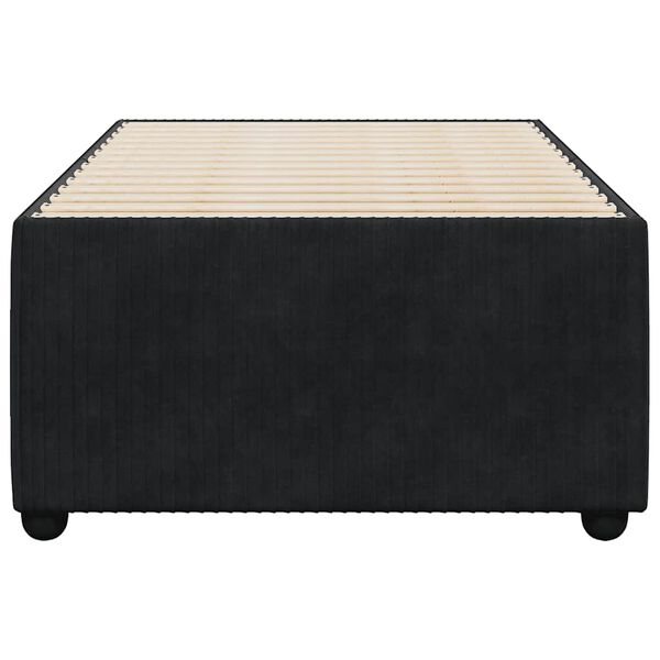 vidaXL Bed Frame Black Velvet (100% polyester), Plywood, Engineered wood