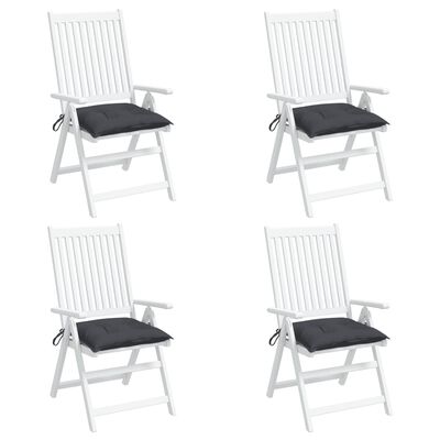 vidaXL Chair Cushions 4 pcs Anthracite 19.7"x19.7"x2.8" Oxford Fabric