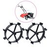 vidaXL Metal Wheels for 6,5 HP Petrol Tiller 2 pcs