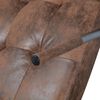 vidaXL Chaise Longue with Pillow Brown Suede Look Fabric