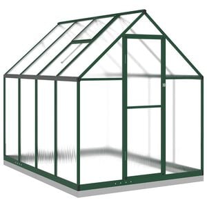 vidaXL Greenhouse Green and transparent Aluminum Large
