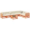 vidaXL Garden Sofa Set Wax brown, Cream