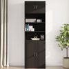 vidaXL Wall Cabinet Black Engineered Wood Medium Wall Cabinet