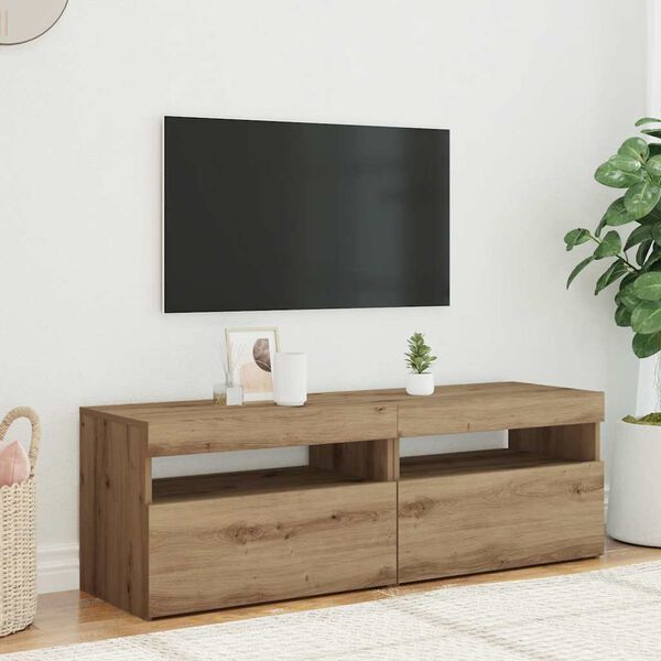 vidaXL TV Cabinet Set of 2 Artisan oak Engineered wood Medium