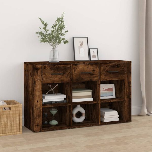 vidaXL Sideboard Smoked oak Engineered wood Standard Sideboard