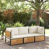 vidaXL Garden Sofa Cream white