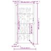 vidaXL Garden Gate Anthracite 39.4x78.7" Steel Bamboo Design