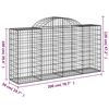 vidaXL Gabion Basket Silver Galvanized iron Medium
