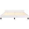 vidaXL Bed Frame With Headboard White Faux leather, plywood, engineered wood