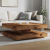 vidaXL Coffee Table Old wood Engineered wood Medium Rotatable