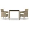 vidaXL Garden Dining Set Beige