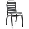 vidaXL Outdoor Chair Set of 2 Dark Grey E-coated and powder-coated steel