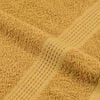 vidaXL Sauna Towel Set of 10 Gold 100% Cotton 31.5 x 78.7 in