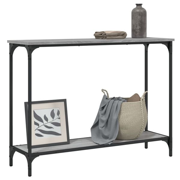 vidaXL Console Table Grey Sonoma 39.8x12.0x29.5" Engineered Wood