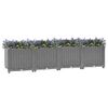 vidaXL Raised Bed Light grey Polypropylene Large Durable Planter Box