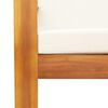 vidaXL Garden Sofa Set Cream White Solid Acacia wood, 100% polyester