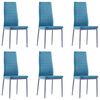 vidaXL Seven Piece Dining Set Blue
