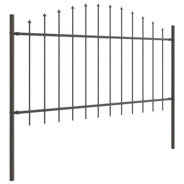 vidaXL Garden Fence Gray 170 x 100 cm