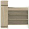 vidaXL Shoe Cabinet Sonoma Oak 39.6"x11"x39.4" Engineered Wood
