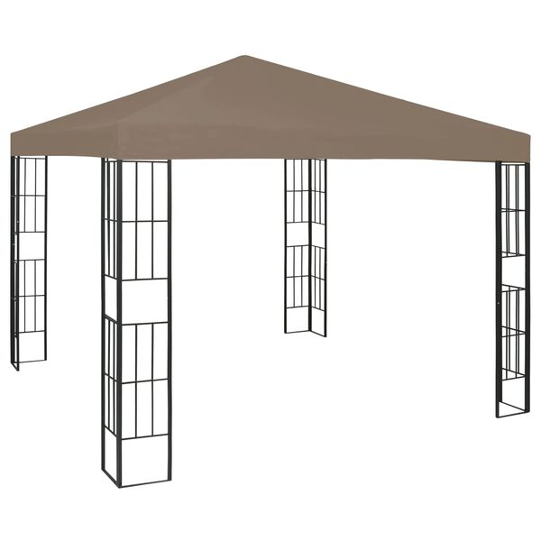 vidaXL Gazebo Taupe and Black Polyester fabric, Steel 10ft