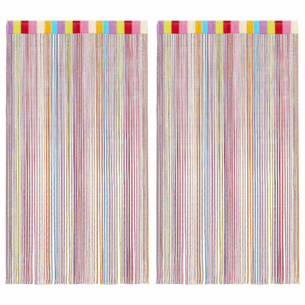 vidaXL String Curtains 2 pcs Multicolour 39.4x98.4"