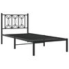 vidaXL Bed Frame Black Steel Small Single Bed Frame Rectangular