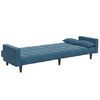 vidaXL 2-Seater Sofa Bed with Footstool Blue Velvet