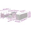 vidaXL Garden Sofa Set with Storage 11 pcs Black Poly rattan