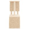 vidaXL Cat Tree Cream Engineered wood, Plush, Sisal Durable Cat Tree