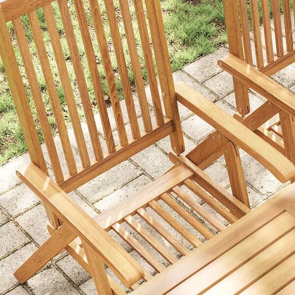 vidaXL Garden Chair Set of 8 Natural Wood Solid Acacia Wood Standard