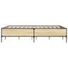 vidaXL Bed Frame Sonoma Oak Engineered Wood, Metal Double Durable