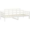 vidaXL Day Bed White Solid pine wood, plywood 31.5x79 in Convertible