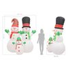 vidaXL Inflatable Snowman Family Multicolor Fabric with PU coating Large
