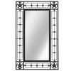 vidaXL Wall Mirror Black Powder-coated steel, Mirrored glass