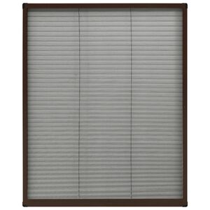 vidaXL Window Screen Brown frame with black mesh