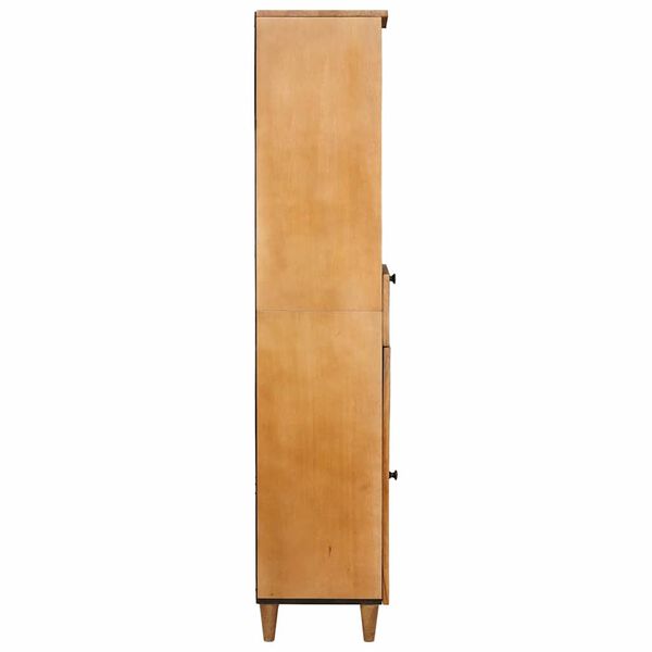 vidaXL Bathroom Cabinet with Door Light Brown 14.96 x 12.99 x 62.99 in