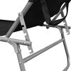vidaXL Sunlounger Black Powder-coated aluminum Standard Foldable