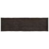 vidaXL Table Top Dark Brown Solid Oak Wood 55.1 in x 15.7 in x 2.4 in