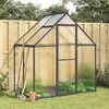 vidaXL Greenhouse Anthracite and Transparent Aluminum, polycarbonate (PC)