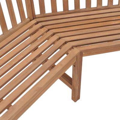 vidaXL Patio Corner Bench 79.5"x79.5"x35.4" Solid Teak Wood