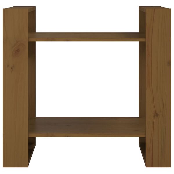 vidaXL Book Cabinet Honey brown Solid pine wood Compact Book Cabinet