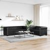 vidaXL Sofa Black Artificial leather, Wood Large Durable Sofa