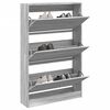 vidaXL Shoe Cabinet Grey Sonoma Engineered Wood 31.5 x 8.3 x 49.4 in