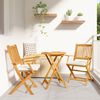 vidaXL Folding Chair 2 pcs White 49 x 57.5 x 92cm Solid Acacia wood