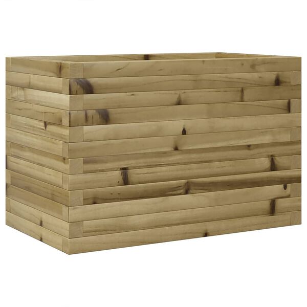 vidaXL Garden Planter Natural Wood Solid Pine Wood Medium Garden Planter